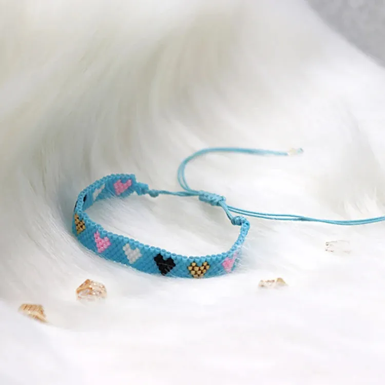 ZHONGVI Miyuki Bracelet Adjustable Heart Boho Jewelry Gift