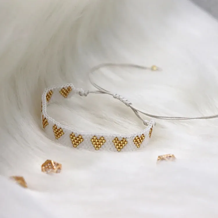 ZHONGVI Miyuki Bracelet Adjustable Heart Boho Jewelry Gift