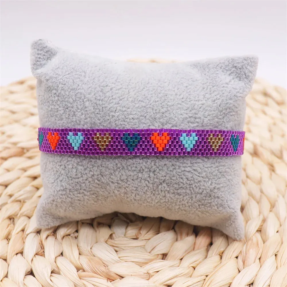 ZHONGVI Miyuki Bracelet Adjustable Heart Boho Jewelry Gift