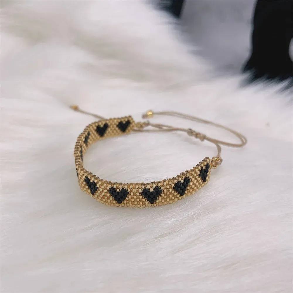 ZHONGVI Miyuki Bracelet Adjustable Heart Boho Jewelry Gift