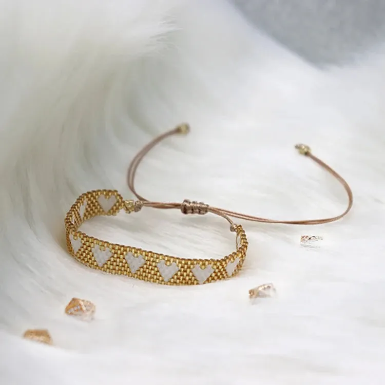 ZHONGVI Miyuki Bracelet Adjustable Heart Boho Jewelry Gift