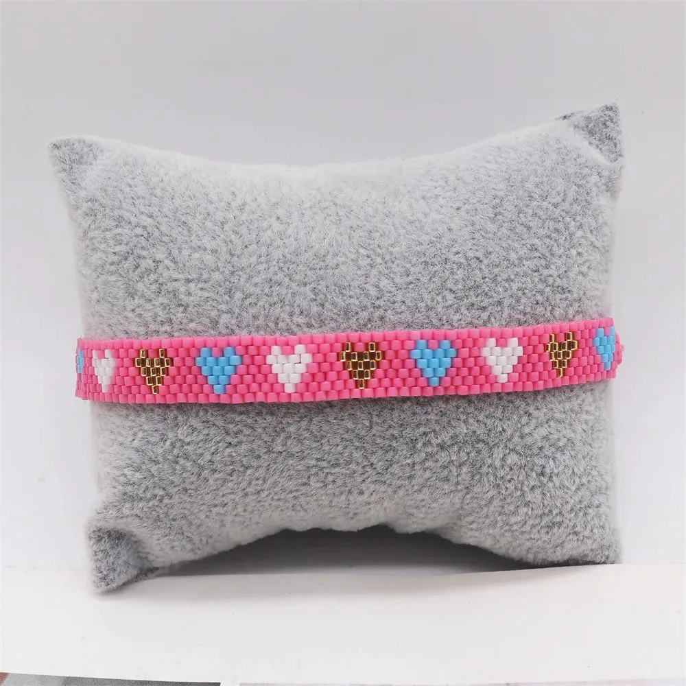 ZHONGVI Miyuki Bracelet Adjustable Heart Boho Jewelry Gift
