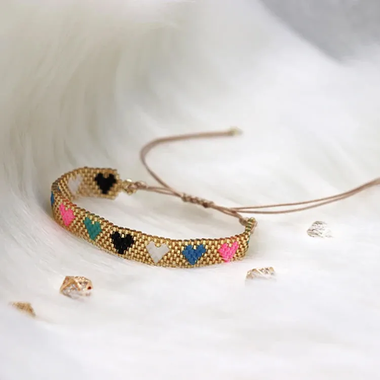 ZHONGVI Miyuki Bracelet Adjustable Heart Boho Jewelry Gift