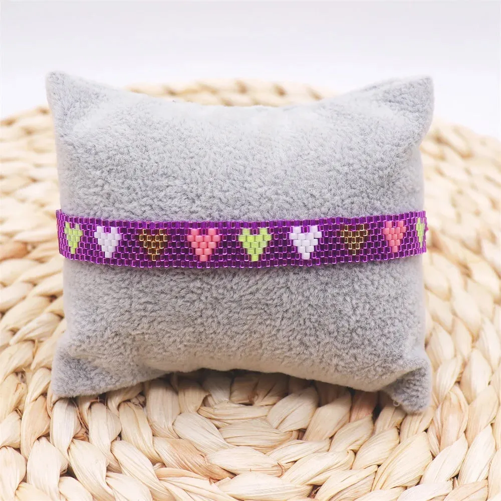 ZHONGVI Miyuki Bracelet Adjustable Heart Boho Jewelry Gift