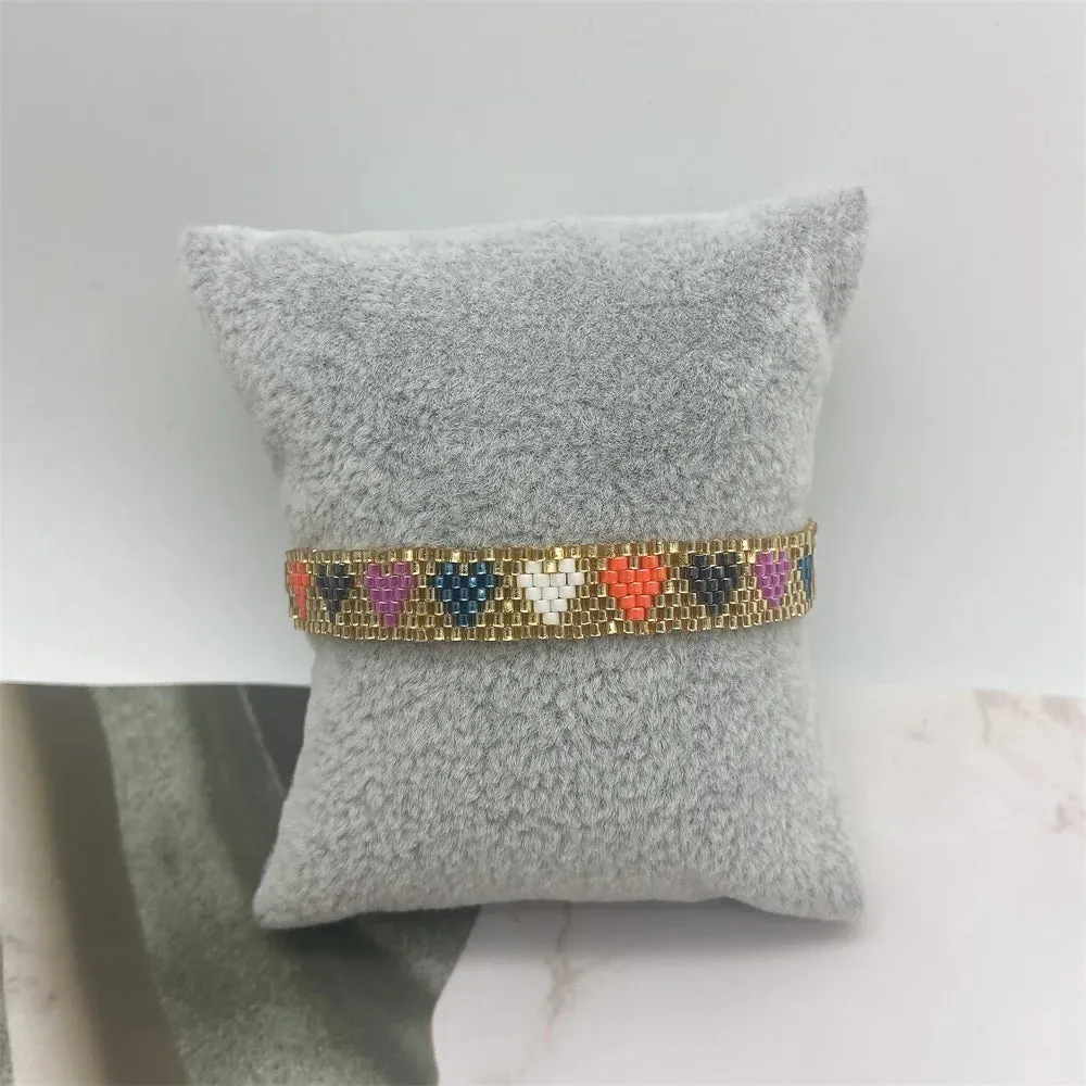 ZHONGVI Miyuki Bracelet Adjustable Heart Boho Jewelry Gift