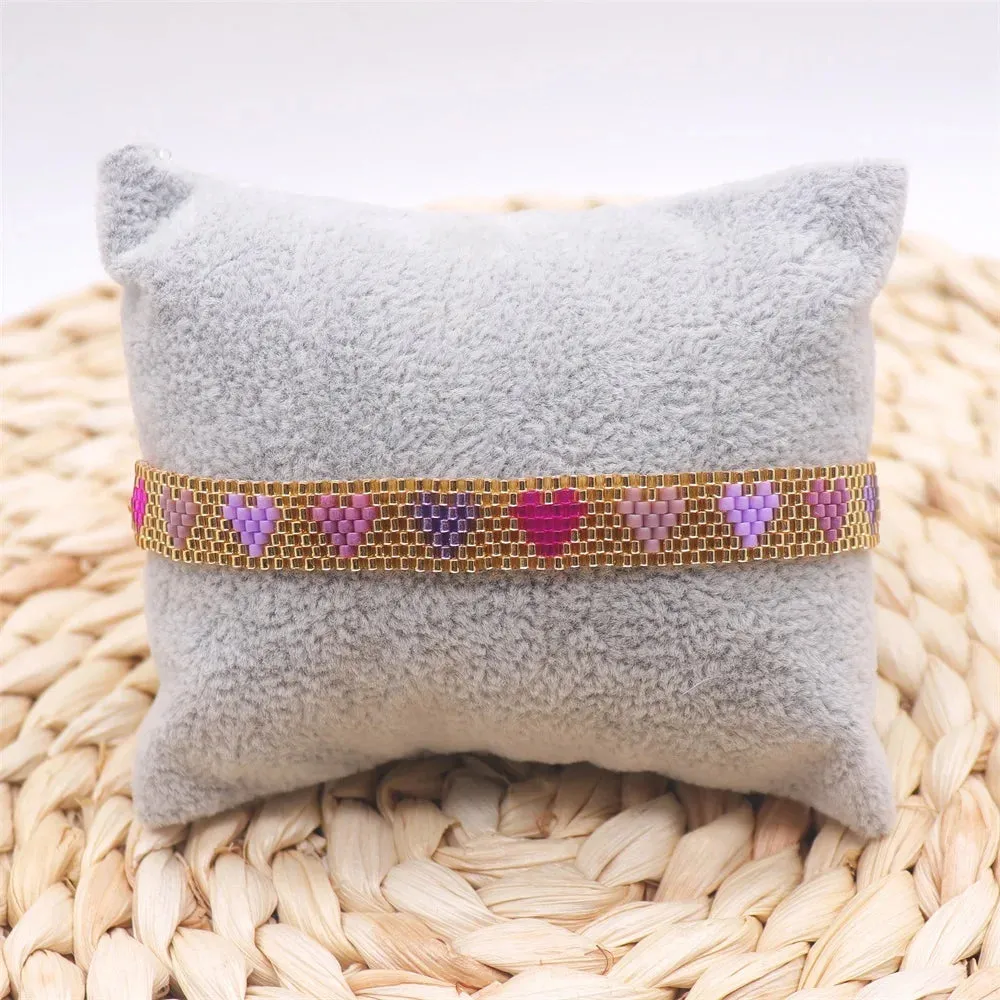 ZHONGVI Miyuki Bracelet Adjustable Heart Boho Jewelry Gift