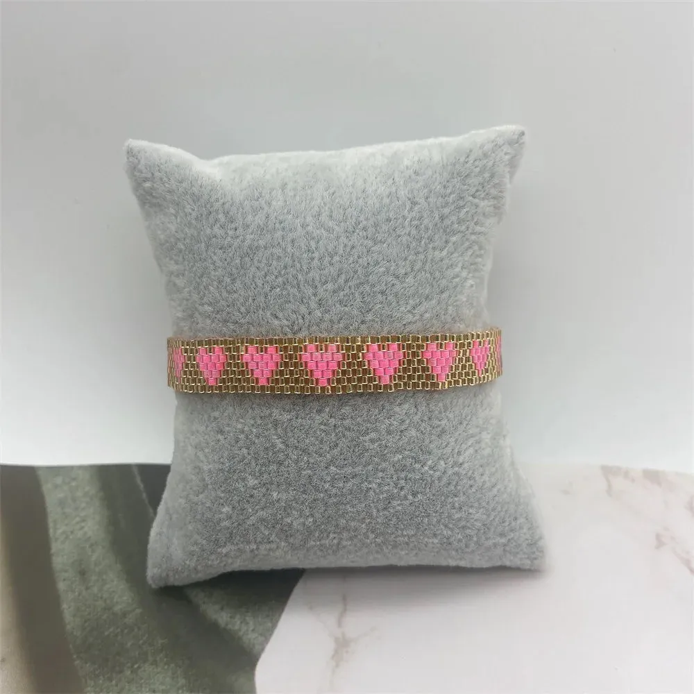 ZHONGVI Miyuki Bracelet Adjustable Heart Boho Jewelry Gift