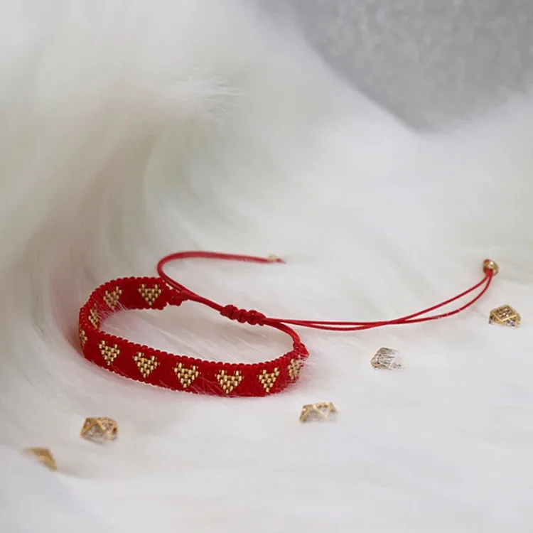ZHONGVI Miyuki Bracelet Adjustable Heart Boho Jewelry Gift