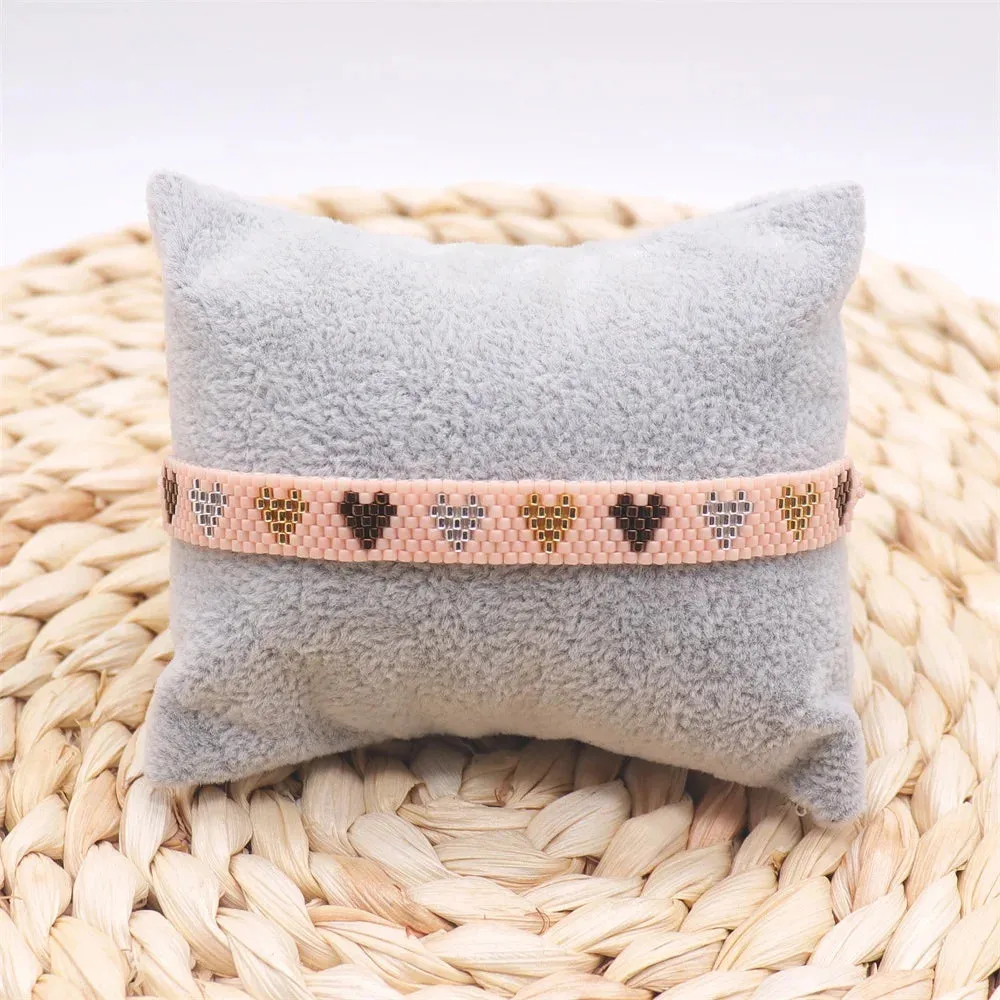 ZHONGVI Miyuki Bracelet Adjustable Heart Boho Jewelry Gift