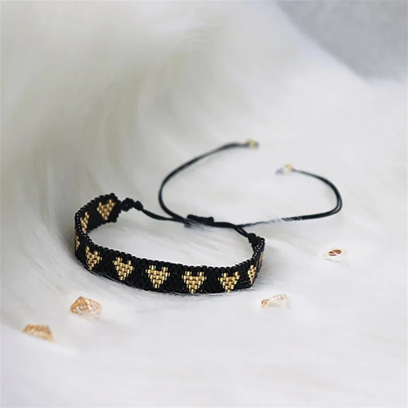 ZHONGVI Miyuki Bracelet Adjustable Heart Boho Jewelry Gift