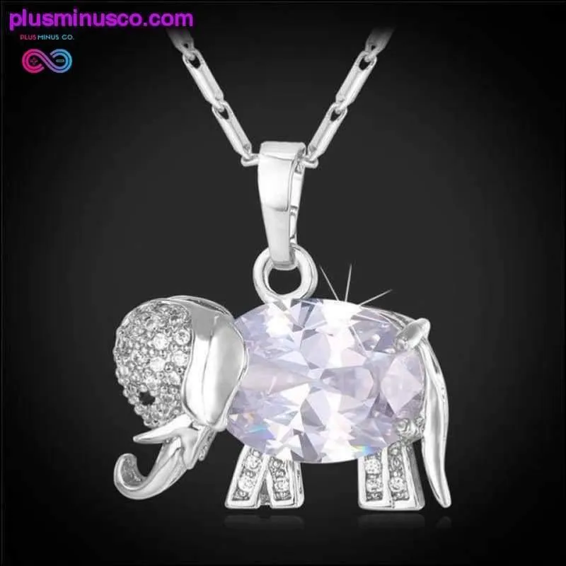 Zirconia Elephant Crystal Necklace and Pendant For Women