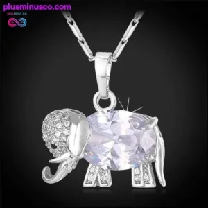 Zirconia Elephant Crystal Necklace and Pendant For Women
